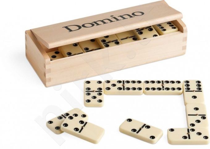 Stalo žaidimas Domino Juego, medinė dėžutė