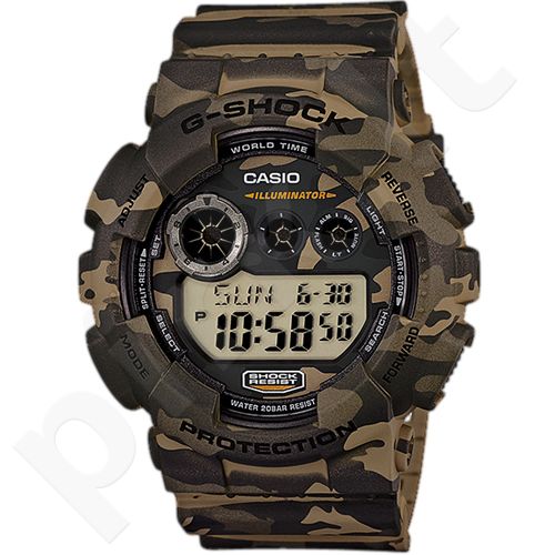 Casio G-Shock GD-120CM-5DR vyriškas laikrodis-chronometras