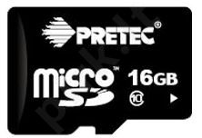 Atminties kortelė Pretec Micro SDHC 16GB CLASS 10 (HD Video Card) + SD adapteris