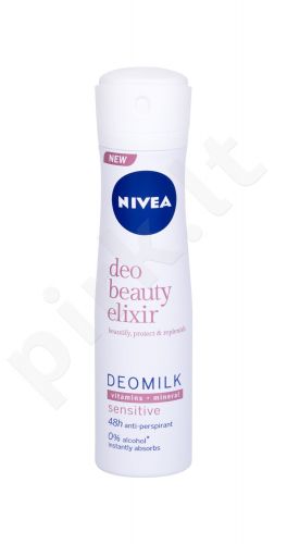 Nivea Deo Beauty Elixir, Deomilk Sensitive, antiperspirantas moterims, 150ml