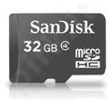 Atminties kortelė SanDisk microSDHC 32GB CL4 + Adapteris