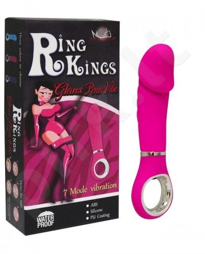Ring Kings 7 Mode Glans Penis Vibe Rožinis