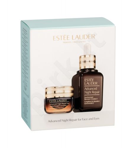 Estée Lauder Synchronized Recovery Complex II, Advanced Night Repair, rinkinys veido serumas moterims, (Night Facial Care 50 ml + Eye Supercharged Complex 15 ml)