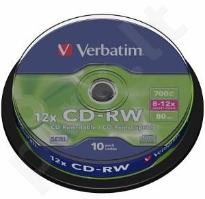 CD-RW Verbatim [ cake box 10 | 700MB | 12x ]