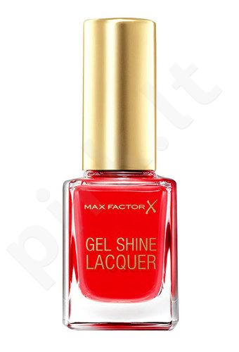 Max Factor Gel Shine, nagų lakas moterims, 11ml, (25 Patent Poppy)