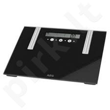 AEG PW 5571 FA Bathroom scale, Up to 150 kg, Graduation 100g, Memory for up to 10 different users, Black
