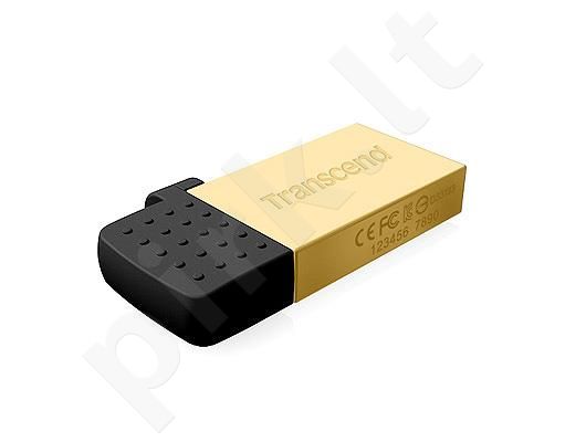 Transcend Flashdrive  Mobile JF380G 64GB OTG, USB + micro USB, Gold