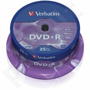 DVD+R Verbatim [ cake box 25 | 4.7GB | 16x | matte silver ]