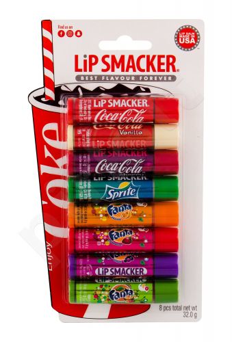Lip Smacker Party Mix Lip Balm Kit, Coca-Cola, rinkinys lūpų balzamas vaikams, (lūpų balzamas 8 x 4 g)