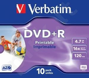 DVD+R Verbatim [ jewel case 10 | 4.7GB | 16x | spausdinimui ]